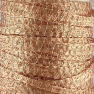 6mm Pale Peach Metal Mesh Ribbon