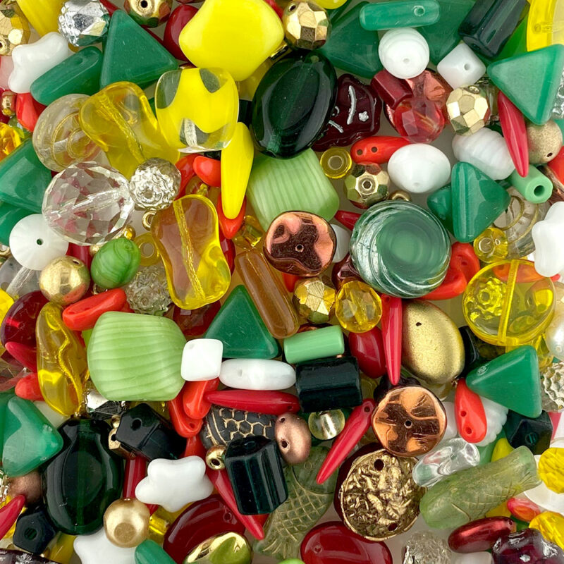 Czech Glass Christmas Bead Mix