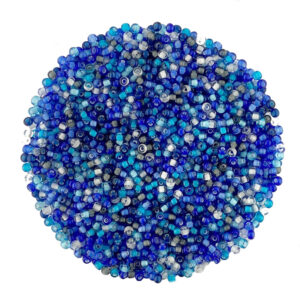 Size 10 White Lined Ocean Preciosa Seed Bead Mix