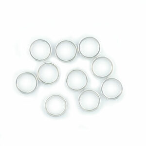 12mm Silver Plated Closed Rings