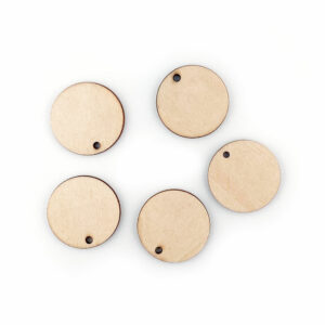 20mm Round Natural Wooden Disk