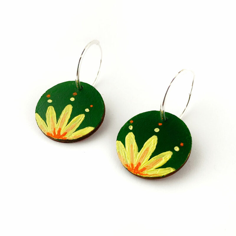 20mm Round Natural Wooden Disk - painted