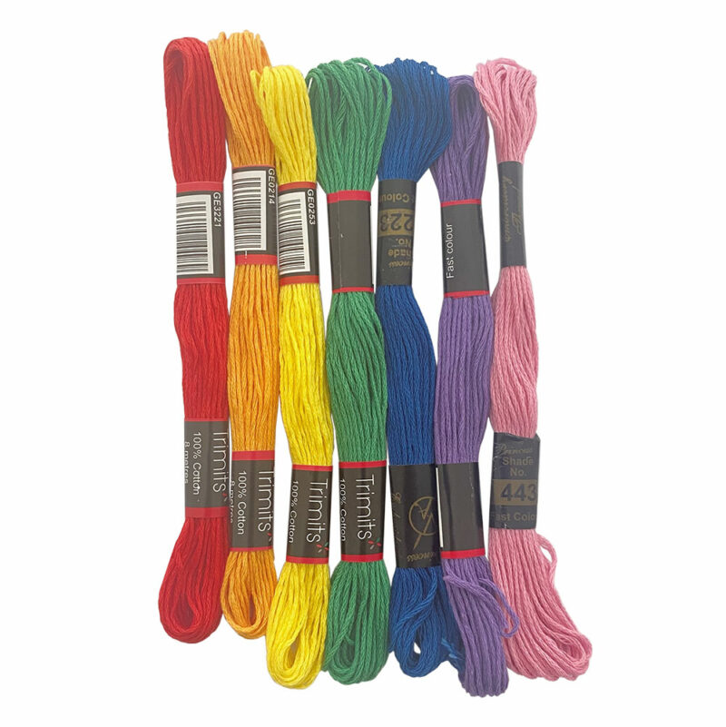 Embroidery Thread Rainbow Set - 7 colours