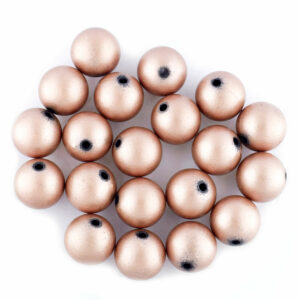 12mm champagne coloured rubberised acrylic beads