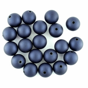 12mm dark blue rubberised acrylic beads