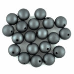 12mm dark grey rubberised acrylic beads