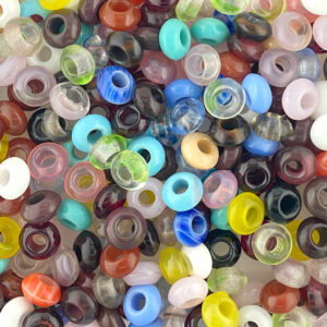 czech glass donut bead mix