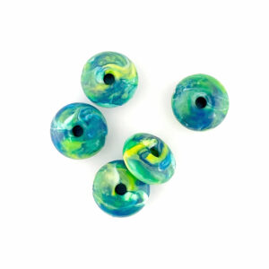 14mm jungle haze recycled plastic beads