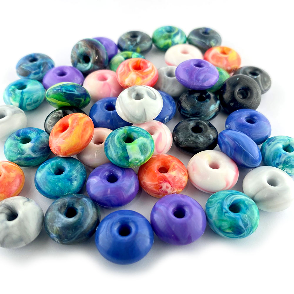 100% recycled plastic beads - fun & quick jewellery examples