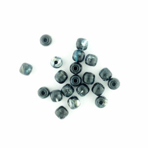 6mm black ice recycled plastic beads