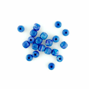 6mm recycled plastic beads - blue