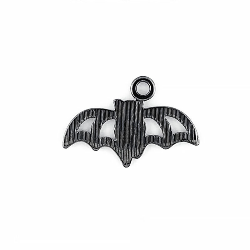 Cute Bat Charm Gunmetal reverse side