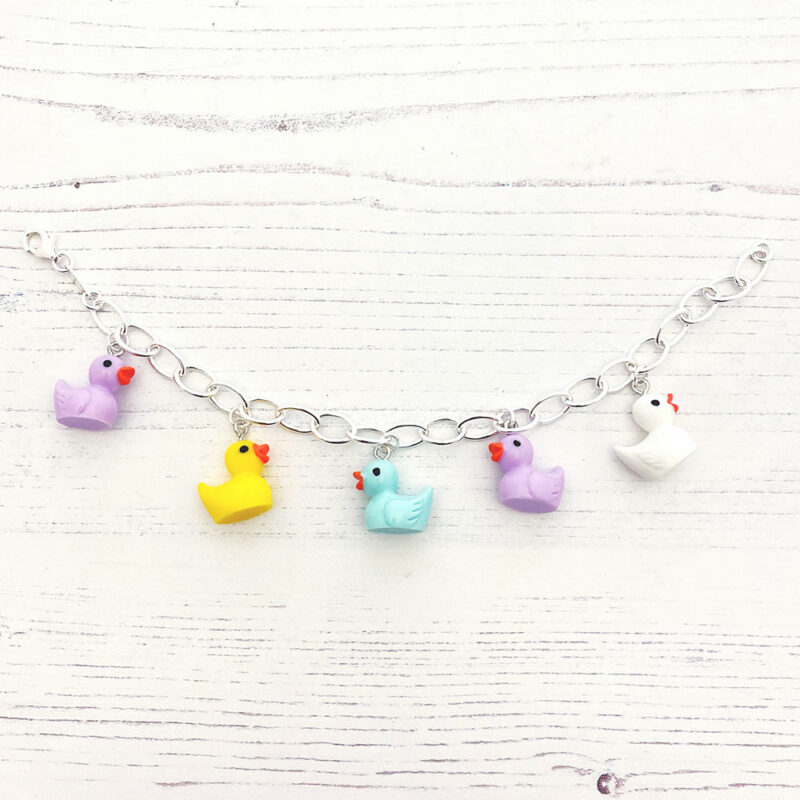 Duck charm bracelet