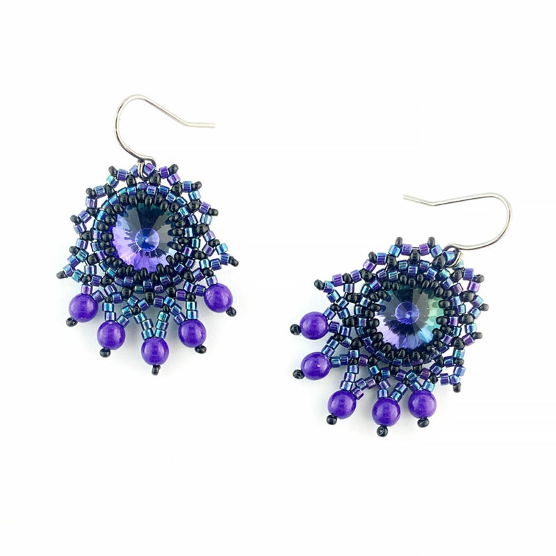 Bezel Earring Kit Midnight Purple