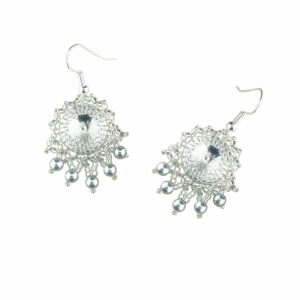 Bezel Earring Kit Silver Glamour