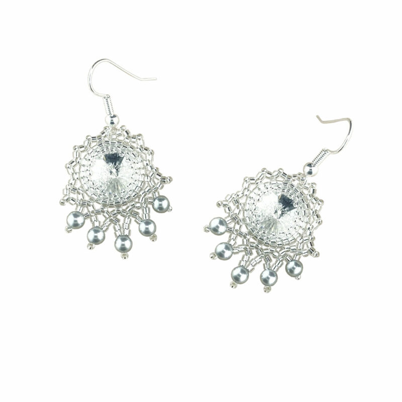 Bezel Earring Kit Silver Glamour