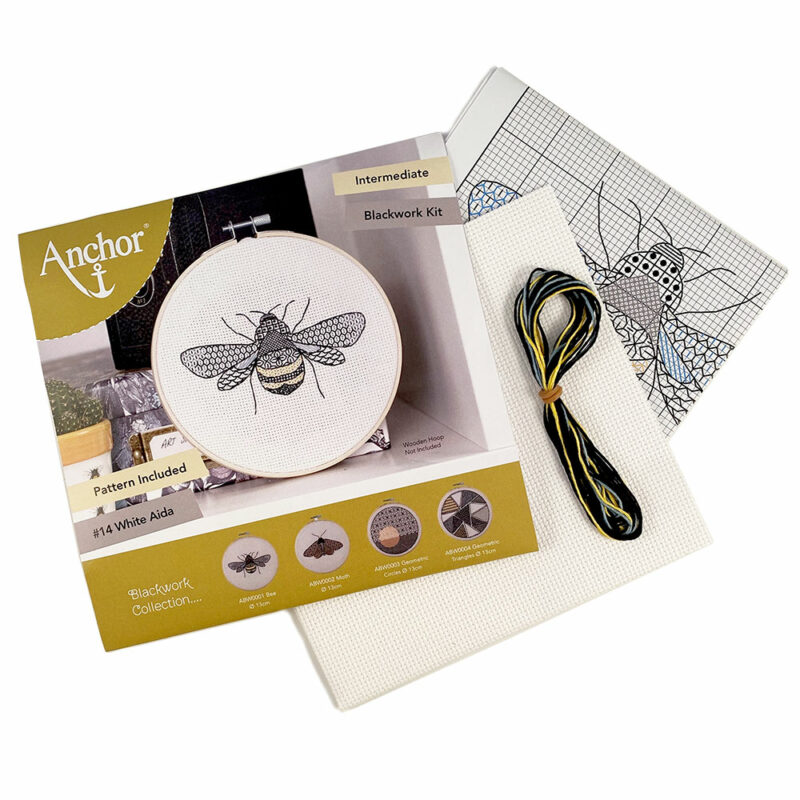 Anchor Blackwork Bee Embroidery Kit - Image 3