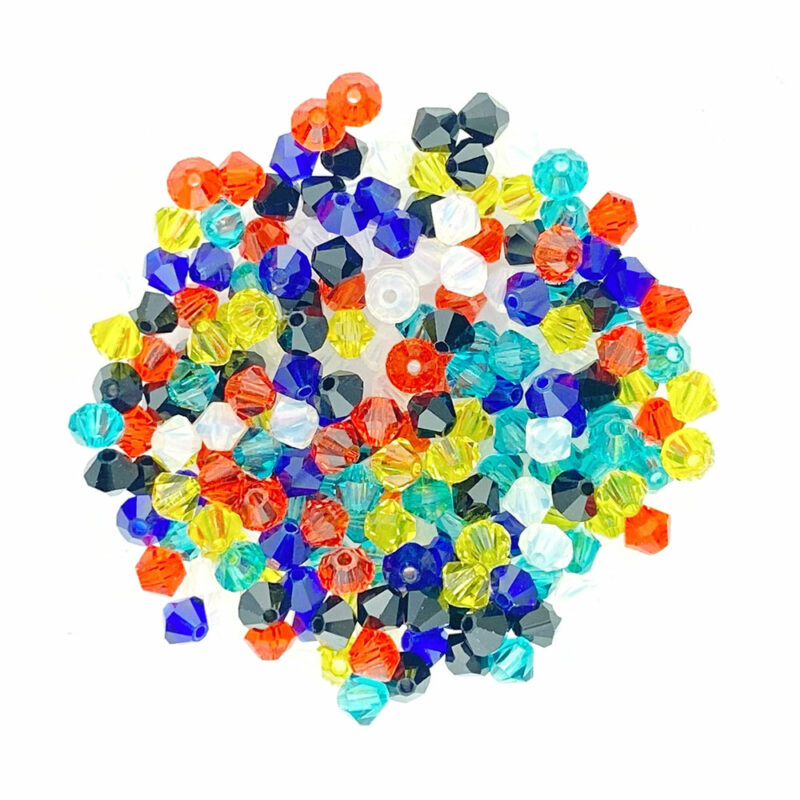 4mm Pop Art Preciosa Crystal Bicone Bead Mix