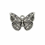 Metal Butterfly Pendant Antique Silver