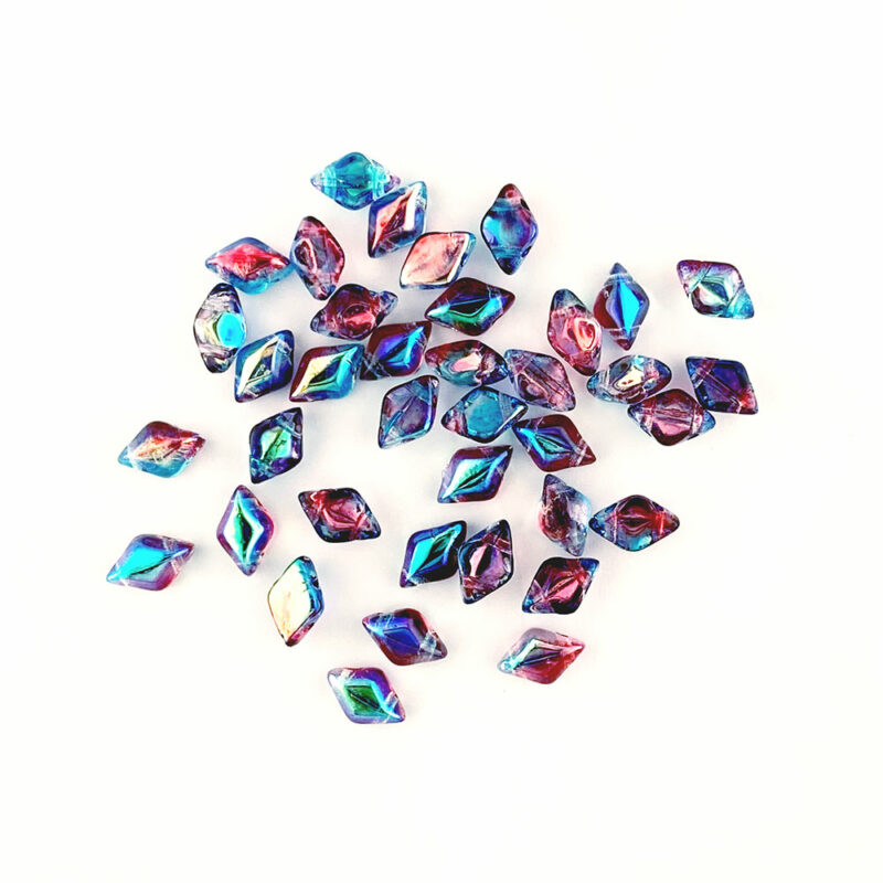 Matubo GEMDUO Dark Violet Summer Rainbow beads