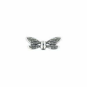 Dragonfly wings bead antique silver