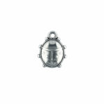 metal ladybird charm in antique silver