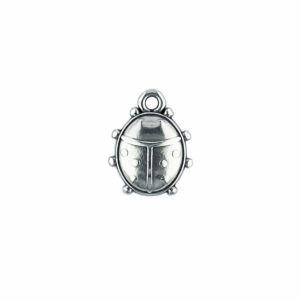 metal ladybird charm in antique silver