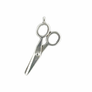 small scissor charm antique silver