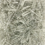 35mm twisted bugle beads silver lined crystal