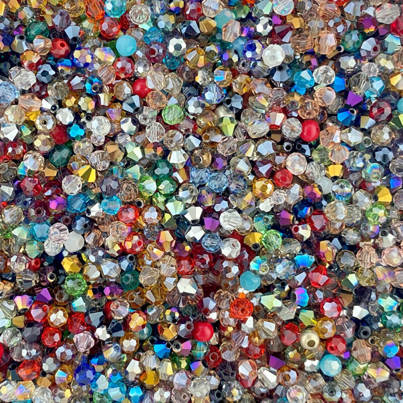 Colourful Crystal Bead Mix - all the colours