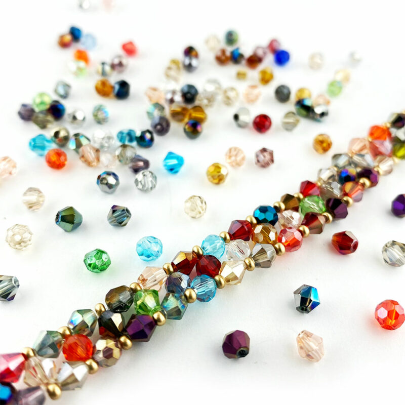 Colourful Crystal Bead Mix - bracelet example