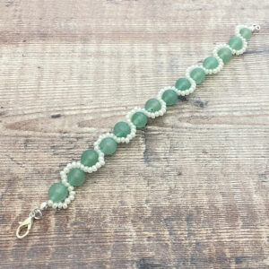 Wavy Gemstone Bracelet Kit - Green Aventurine