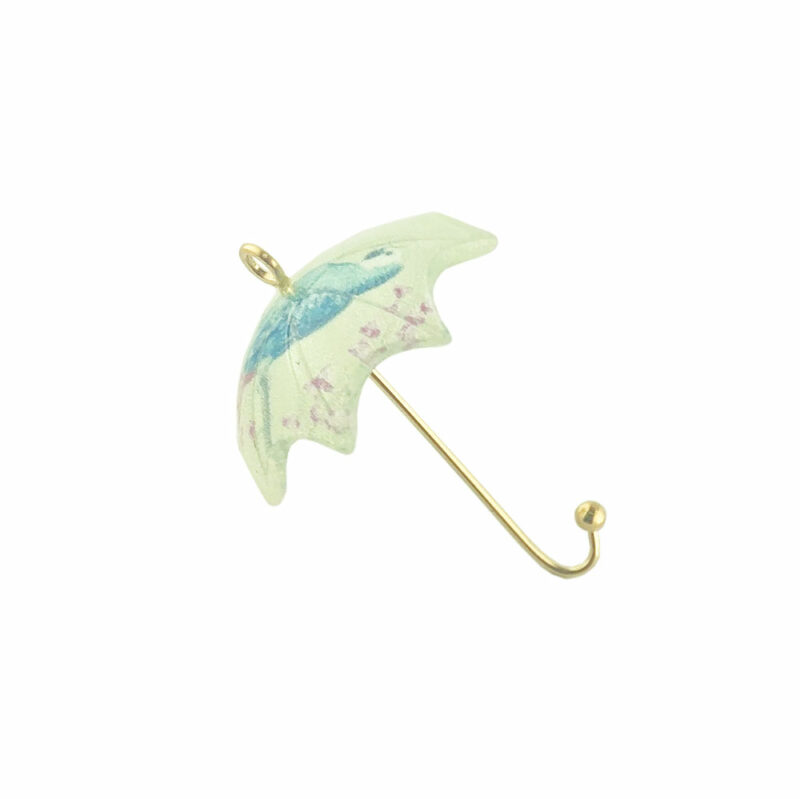 Acrylic Blue Parrot Umbrella Pendant side view