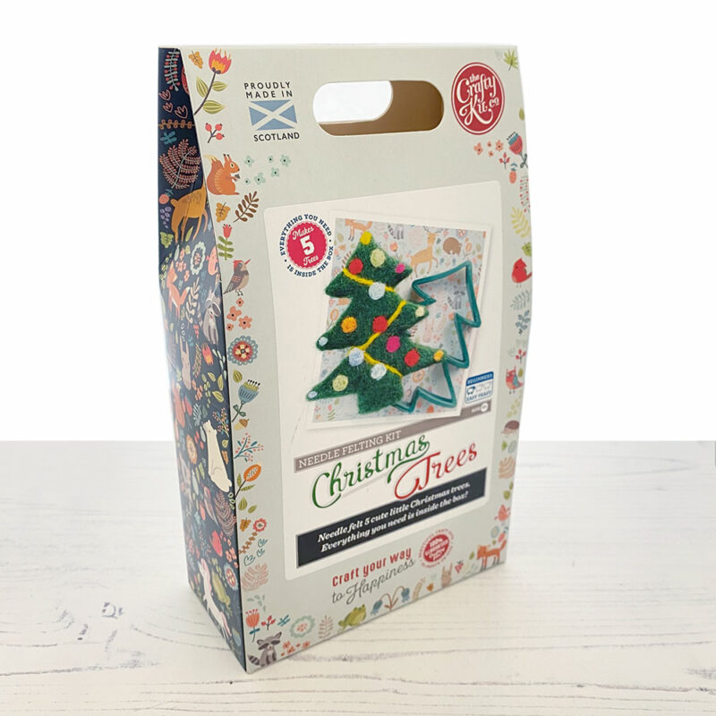 Christmas tree needle felting kit box