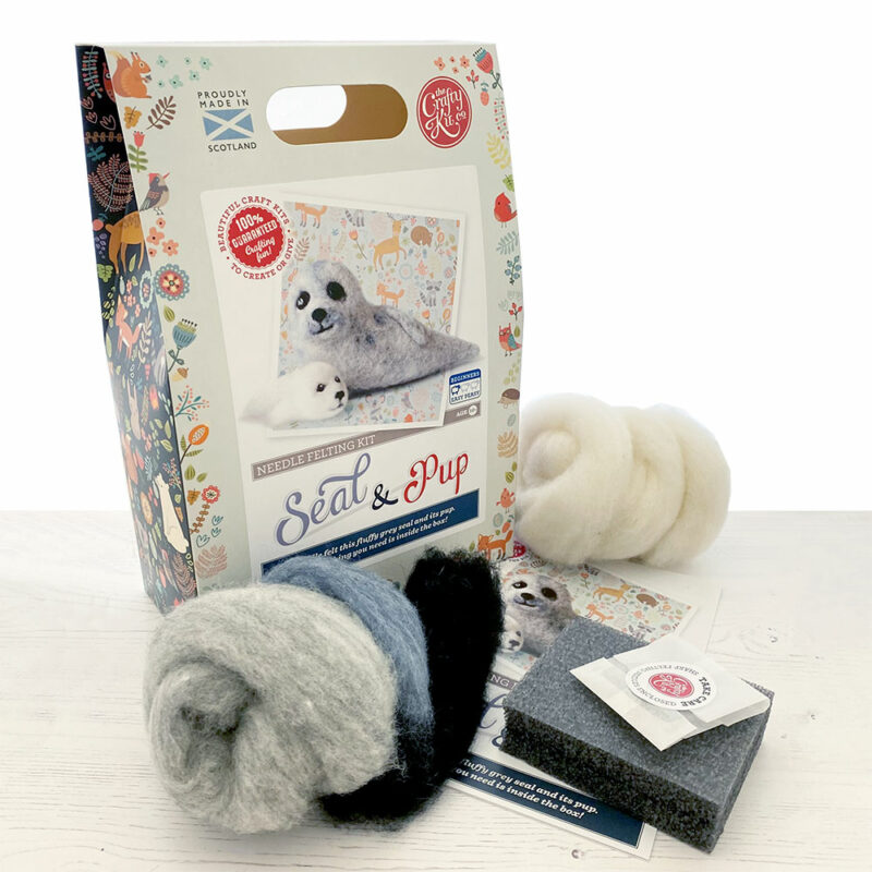 Seal & pup needle felting kit