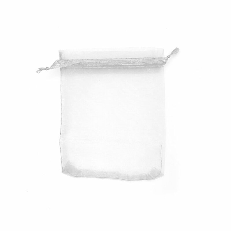 silver organza gift bag