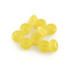 14mm Yellow Resin Cats Eye Donut Beads