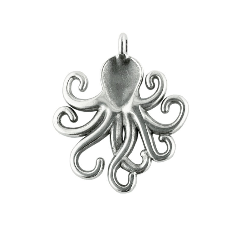 back of the metal octopus charm