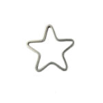12mm star link / connector silver plated