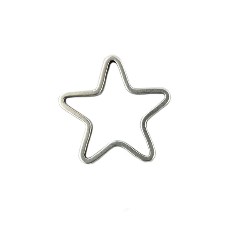 12mm star link / connector silver plated