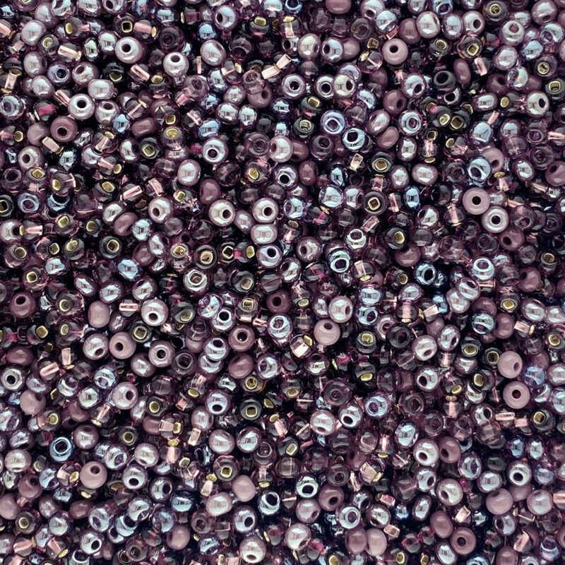 Size 6 purple seed beads