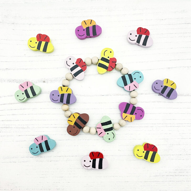 Wooden Bee Bead bracelet