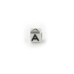 Metal Letter cube bead A