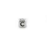 Metal Letter cube bead C