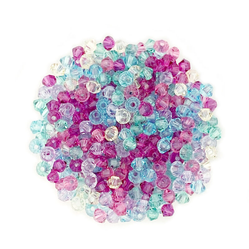 3mm Preciosa crystal bicone bead mix - floral colour mix