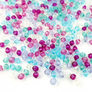 3mm floral Preciosa crystal bicone bead mix