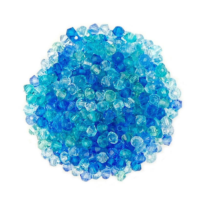 3mm Preciosa bicone crystal bead mix - ocean bicone mix