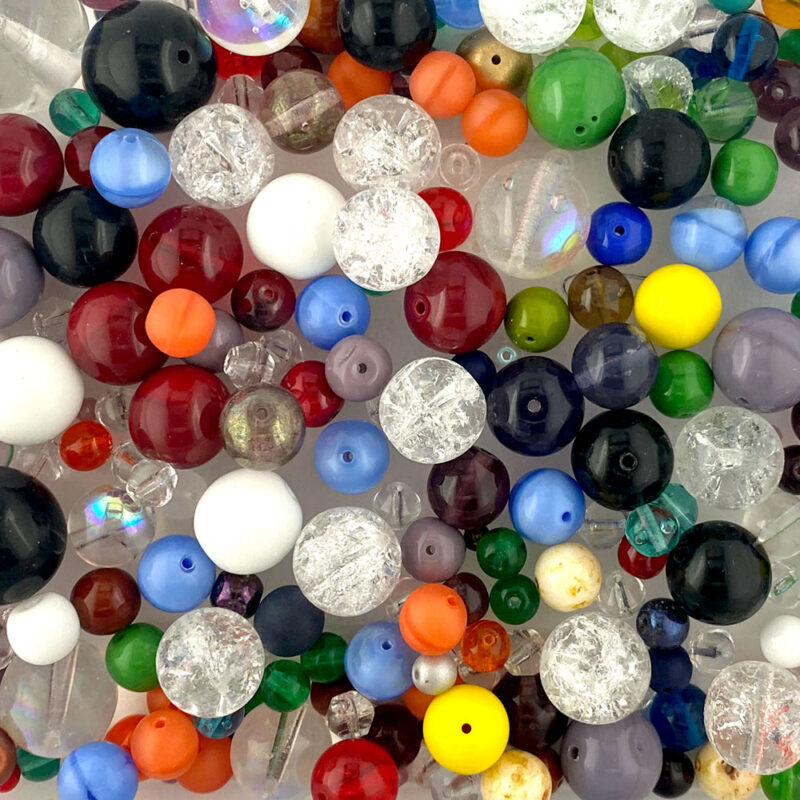 Czech Glass Round colourful bead mix