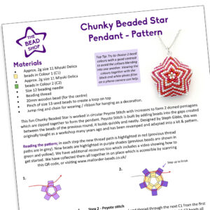 Chunky Star Pendant - Beading Pattern