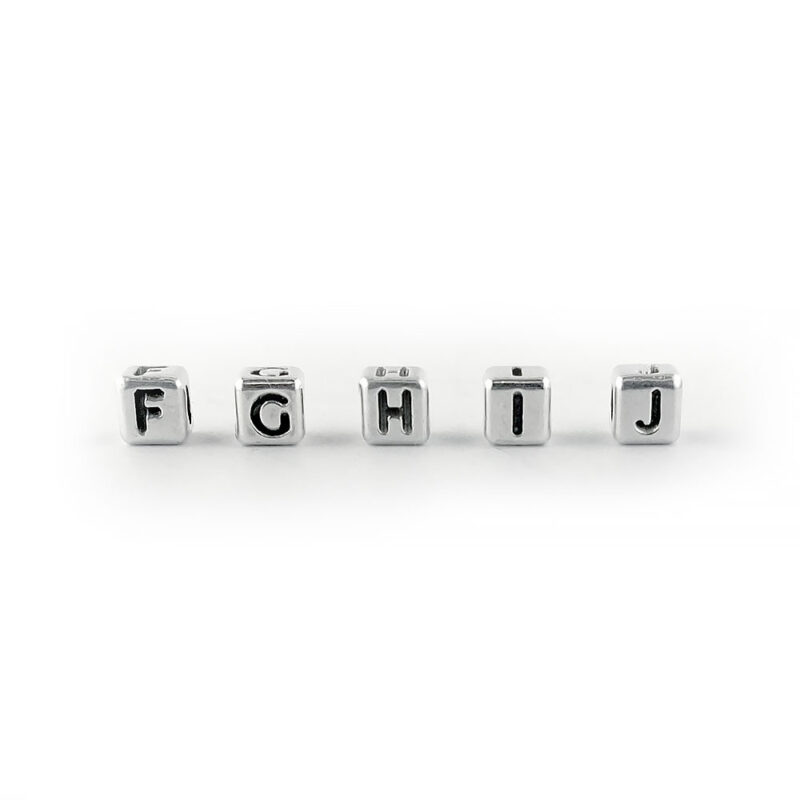 Metal Letter cube beads